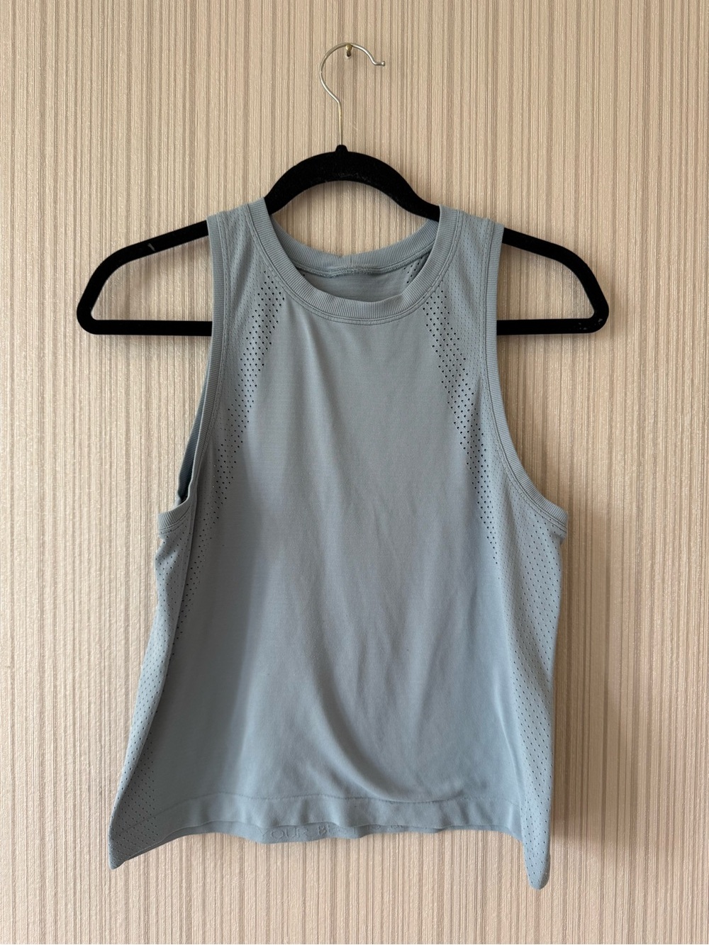 lululemon athletica Women's Perforated Light Blue Athletic Tank